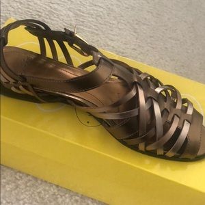 Metallic sandals